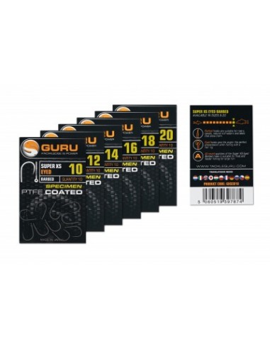 Kabliukai GURU Super XS (Barbed/Eyed)...