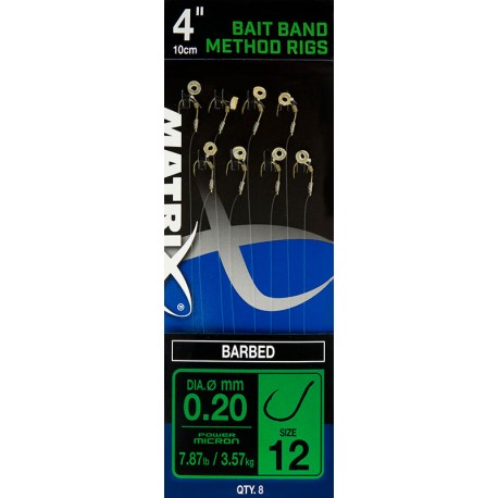 Kabliukai su pavadėliu Matrix 4” Bait...