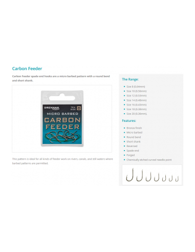 Kabliukai DRENNAN CARBON FEEDER